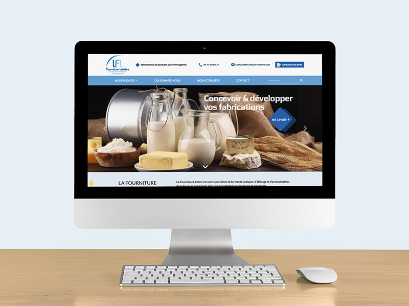 La Fourniture Laitière - Site catalogue sur-mesure