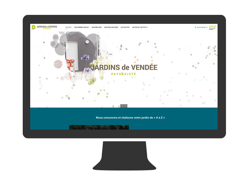 site internet wordpress jardins de vendée